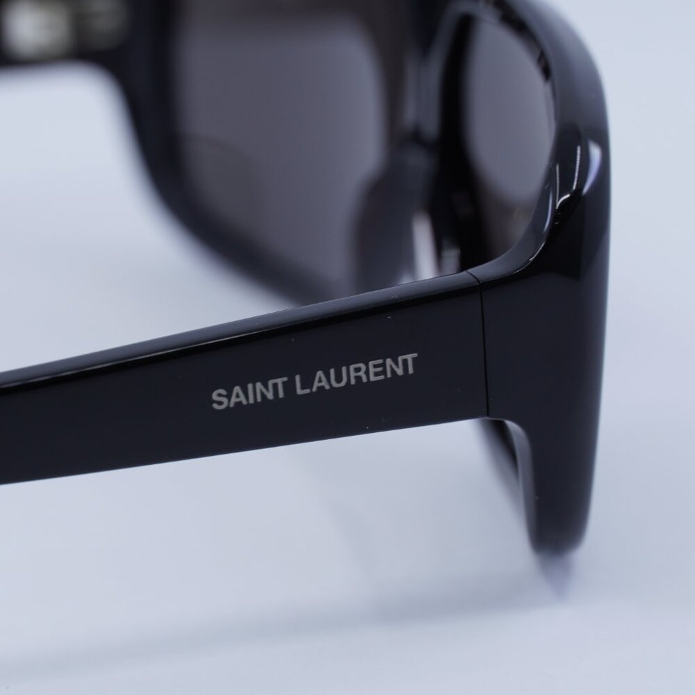 Saint Laurent SL569Y 001 Sunglasses Black Aviator Frame, Grey Lenses - Picture 6 of 12